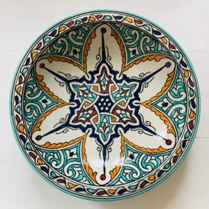 Marokkansk keramikfad, 40 cm i dia. - Caisa