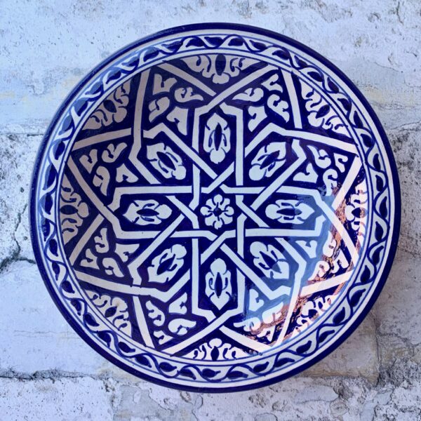 Marokkansk keramikfad 25 cm i dia - Farida