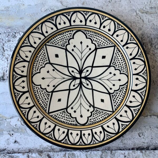 Marokkansk håndlavet keramikfad - Carlotta, 30 cm i dia.