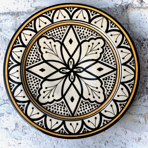 Marokkansk håndlavet keramikfad, 25 cm i dia. - Carlotta