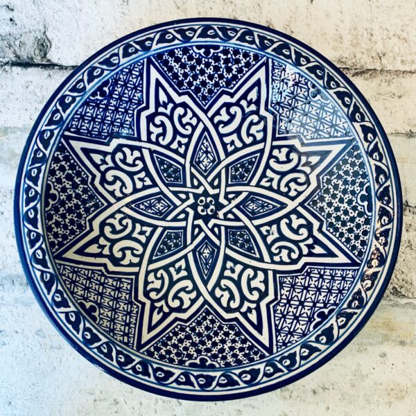 Marokkansk keramikfad, 40 cm i dia. - Sylvie