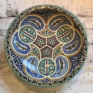 Marokkansk keramikfad, 40 cm i dia. - Warda