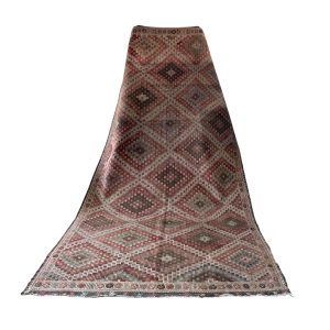 Vintage kelim tæppe, vævet i Tyrkiet - Mål: 167 x 365 cm