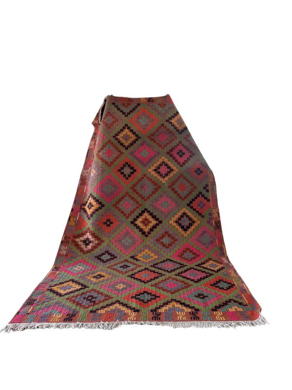 Vintage kelim tæppe, vævet i Tyrkiet - Mål: 188 x 329 cm