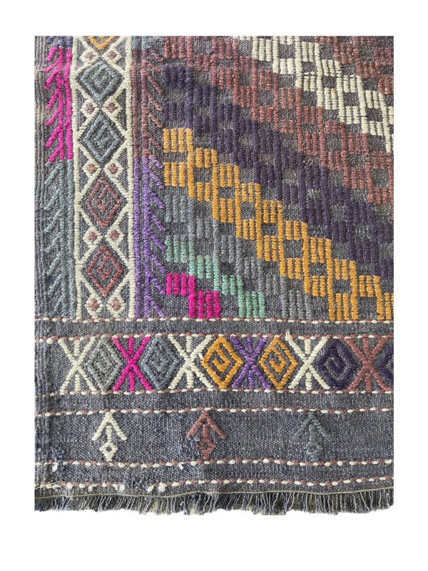 Vintage kelim tæppe, vævet i Tyrkiet - Mål: 185 x 271 cm