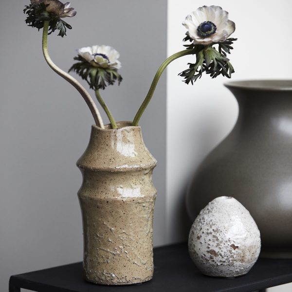 Nature vase, H 20 cm, lysegrøn
