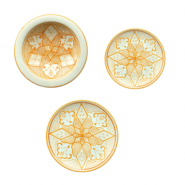 Marokkansk tallerkener, sol - 3 størrelser.
