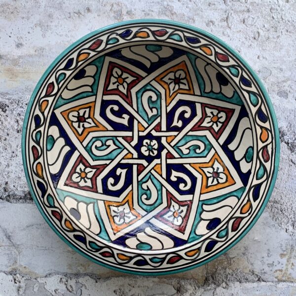 Marokkansk keramikfad 25 cm i dia - Lisa