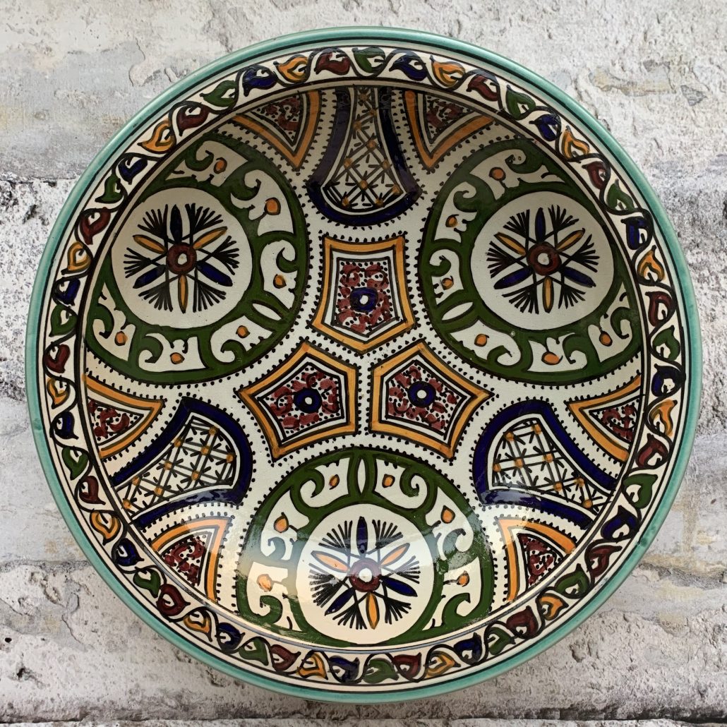 Marokkansk håndlavet keramikfad - Grace.
