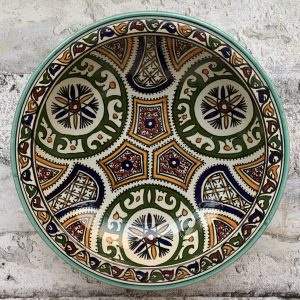 Marokkansk håndlavet keramikfad 30 cm i dia - Grace.