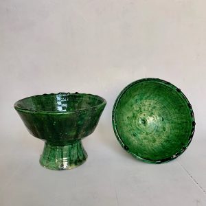 Tamegroute keramik - Grøn med fod