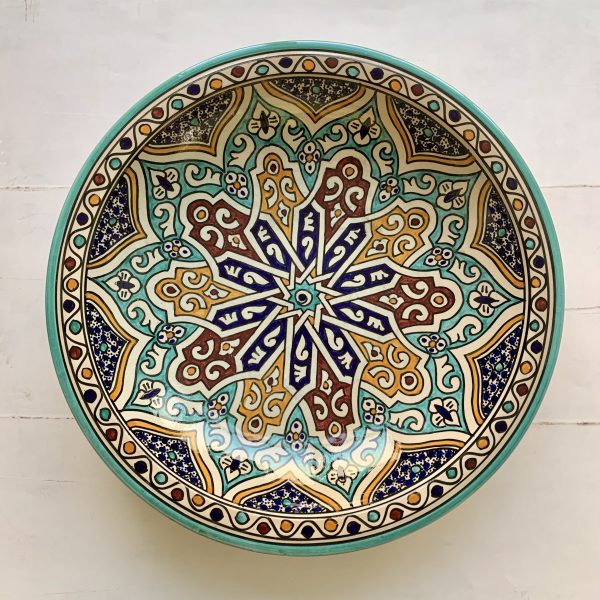 Marokkansk keramikfad, 40 cm i dia. - Florin