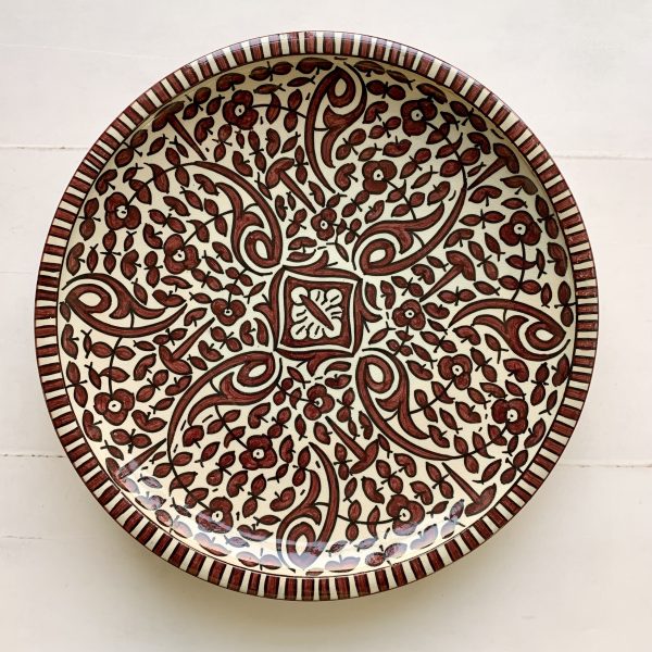 Marokkansk keramikfad 35 cm i dia. - Ruby