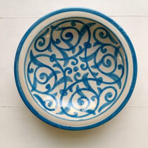 Marokkansk keramikfad 25 cm i dia - Celeste