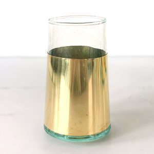 Marokkanske Beldi drikkeglas/teglas, 2 stk. med messing cover