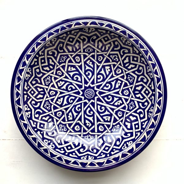 Marokkansk keramikfad 35 cm i dia. - Fie