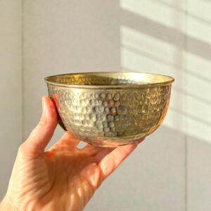 Marokkansk håndhamret metalskål