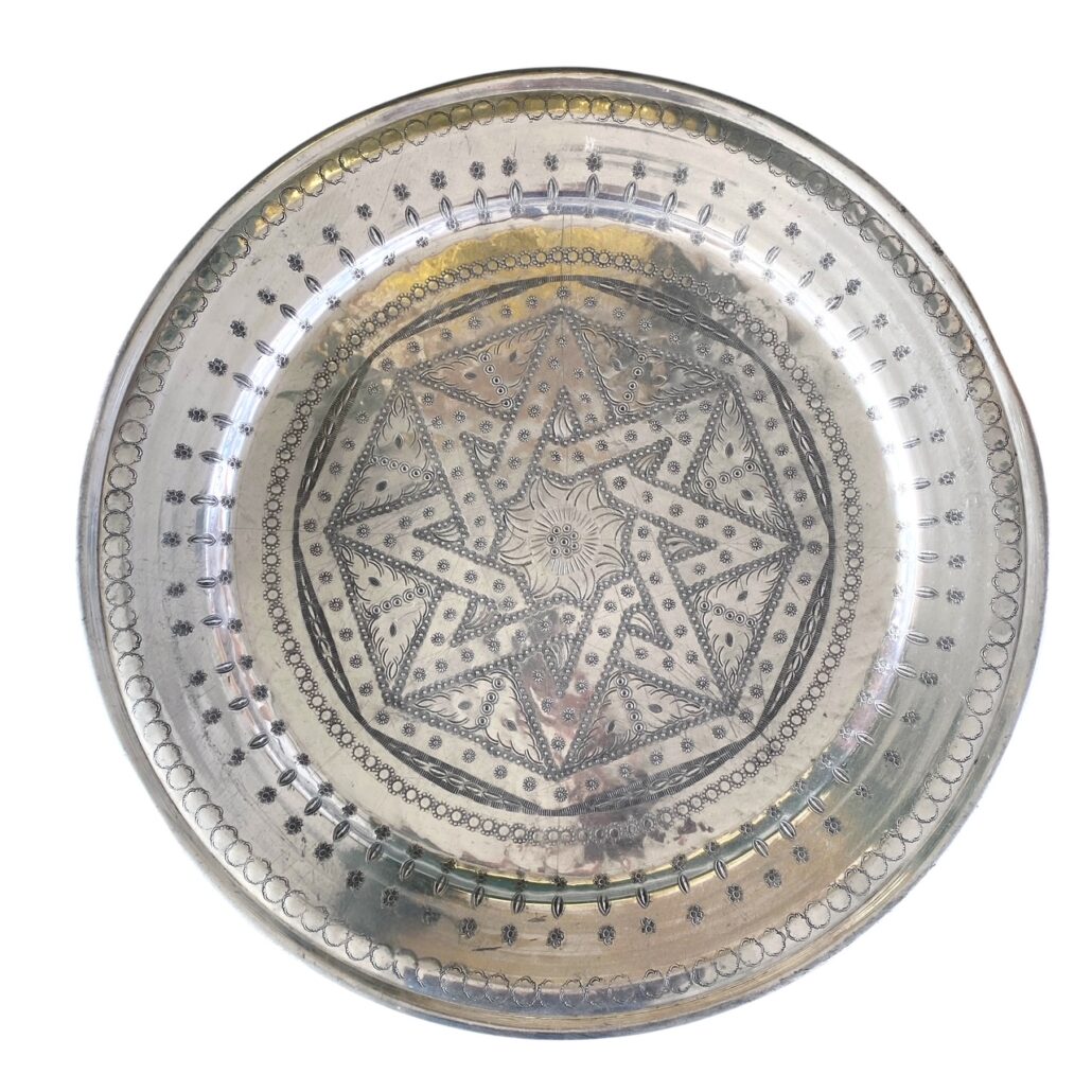 Marokkansk vintage bakke - 70 cm i diameter