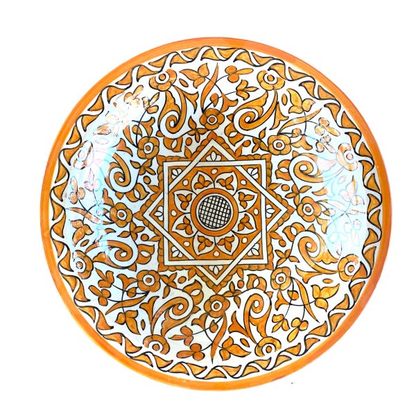 Marokkansk keramikfad, 40 cm i dia. - Sol