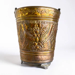 Antik hammamspand i messing med håndtag | Vintage