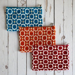 Marokkansk Håndlavet Velour Makeuppung / Clutch / Toilettaske